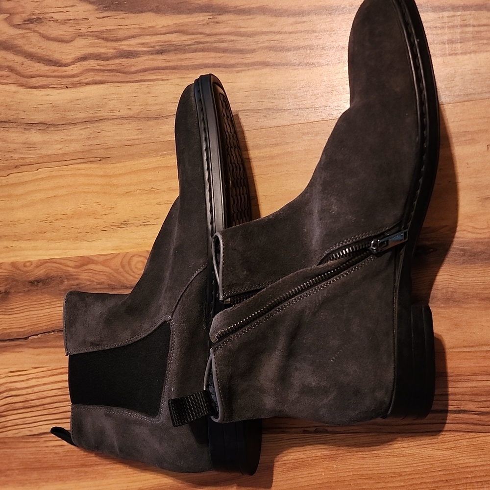 KARL LAGERFELD Chelsea Boots Dark Gray Mens Size 11